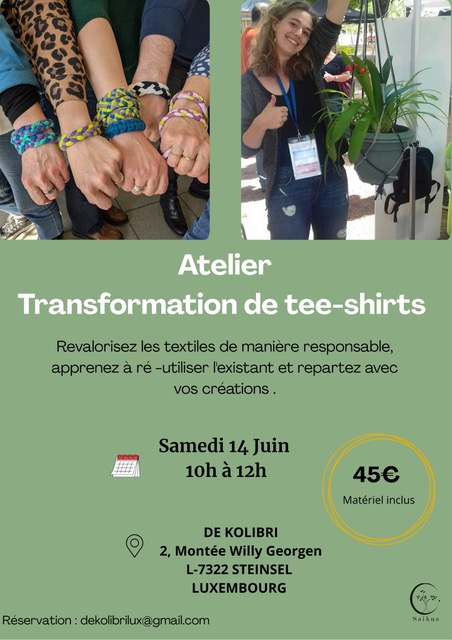 Atelier Upcycling : Transformation de T-shirt