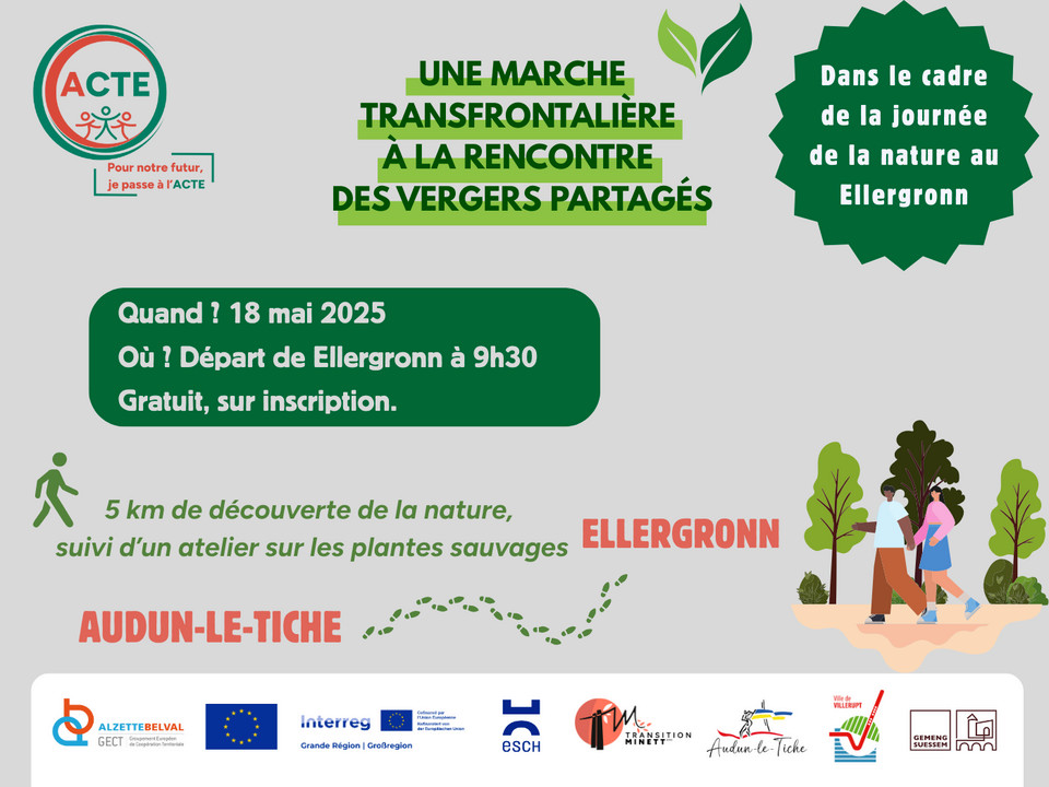 Marche transfrontalière à la rencontre les vergers partagés