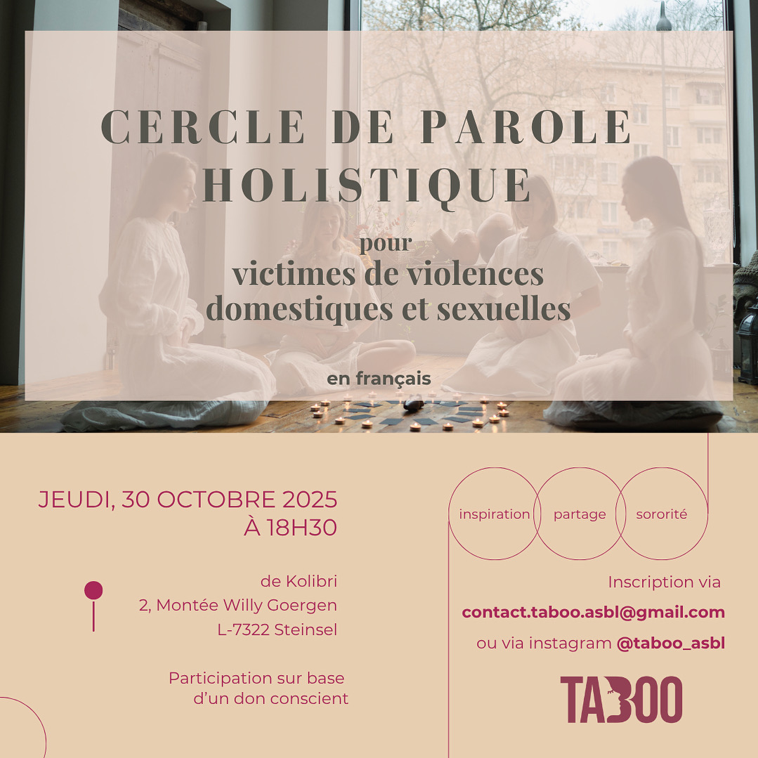 Cercle de parole holistique pour victimes de violences domestiques et sexuelles