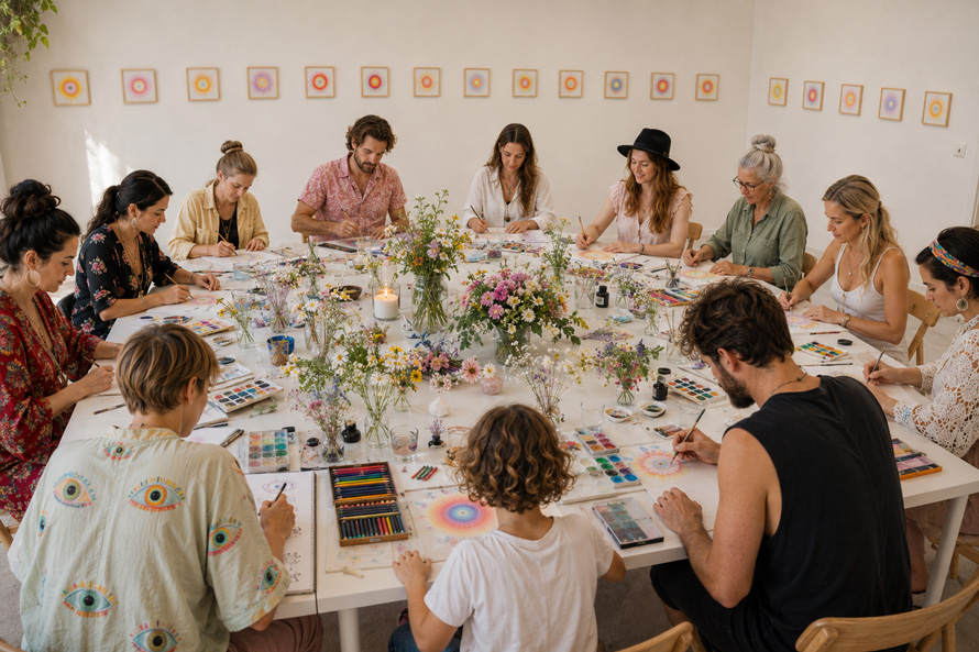 The Flower of the Heart • Kunst & Meditation Workshop (DE, LU, EN)