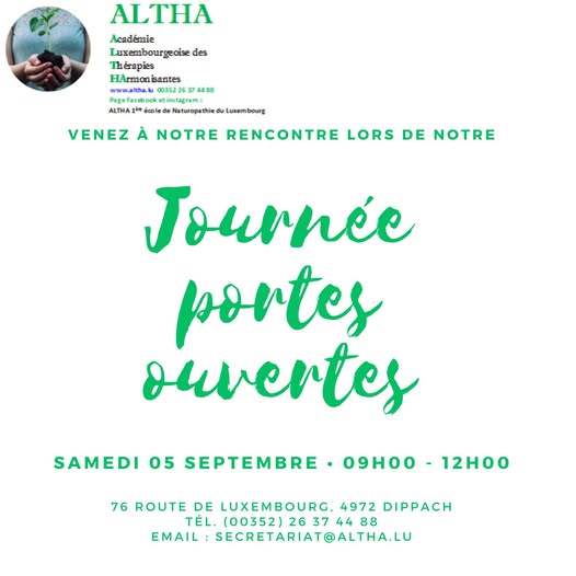 PORTES OUVERTES Ecole de naturopathie Altha