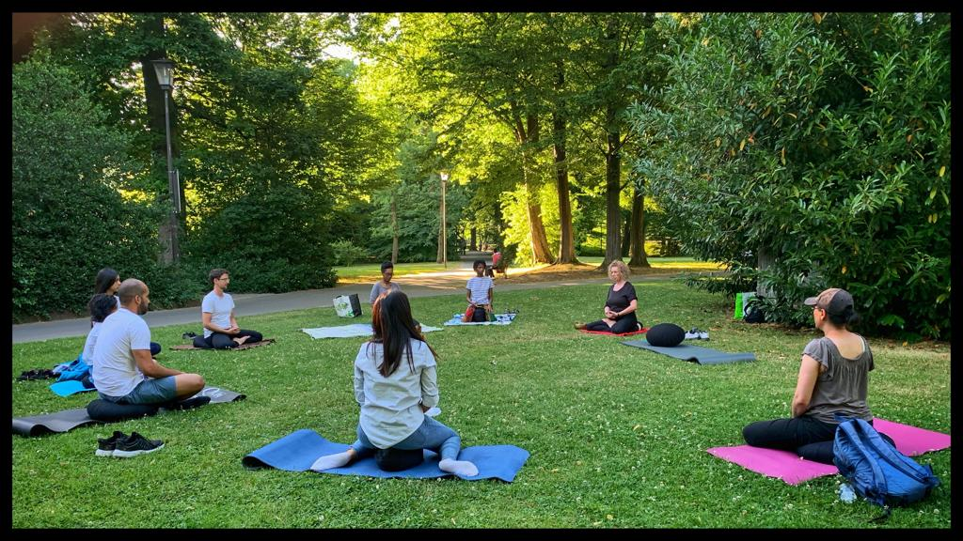Méditation zazen au parc